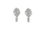 Pair of silver dangling earrings from Elegant 18K Diamond Earrings – Floral Design in 18K solid gold