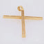 18k Gold Cross with CZ Stones Pendant