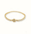 Elegant zirconia tennis bracelet in 18k gold, showcasing dazzling stones and luxurious craftsmanship.