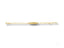 Elegant solid 18k gold kids bracelet with oval plate and delicate chain links