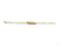 Thin solid 18k gold rod with thicker center in elegant kid’s bracelet design