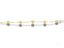 Elegant 18k gold bracelet with spring ring clasp and pearl-like beads design