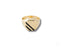 Gold signet ring with black stripes, crafted in 18k yellow gold for elegant style