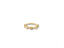 Delicate 18k yellow gold heart ring with cz accents for a touch of elegance and love