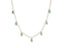 Elegant 18k Gold Emerald Necklace featuring stunning marquise-cut emeralds and droplets