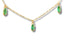 Gold chain necklace featuring marquise-cut emerald droplets in an 18k Gold Emerald Necklace