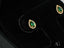 Emerald and diamond teardrop earrings in 18K Gold Green with Emerald Halo design