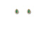 Emerald Halo 18K Gold Green CZ Earrings featuring emerald and diamond teardrop design