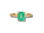 Gold ring featuring a carat radiant-cut emerald and diamond accents, Emerald Majesty design