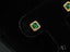 Emerald Radiance 18k Gold CZ Halo Stud Earrings with emerald aura and diamond accents