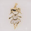 18k Gold Pendant Doll with Cubic Zirconia elegance.