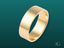 Polished gold ring from the Essence Linea 6mm collection in art gold jewelry design