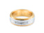 Two-tone Eternal Duo Wedding Band in White Gold with Diamond Inset Center