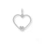 Heart-shaped 14k gold Eternal Love Pendant with a smaller heart inside showcasing heartfelt glint