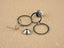 Silver circle earrings with post backs from Ethereal Circles white gold dangle jewelry