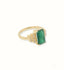 18k Gold Ring with 2.3ct emerald and diamond halo.