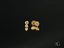 Gold flower earrings with screw backs from Floral Bloom 18K Gold collection
