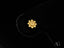 Gold flower-shaped stud earring from Floral Bloom 18K Gold collection, elegant art gold jewelry