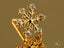 Gold snowflake ring with gemstones in Floral Spark 18K Gold CZ Flower design