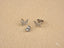 Silver Butterfly Stud Earrings with backs in 18K White Gold, elegant art gold jewelry