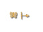 Gold CZ butterfly earrings from the Fluttering Elegance collection, perfect for any occasion