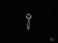 Frost Glow Crystal Pendant with circular loop attachment in 18k white gold
