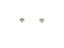 Two geometric diamond earrings made of certified 18k solid gold, art gold jewelry