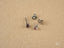 Silver stud earrings with pink stones in Gleam & Grace White Gold Tourmaline Jewelry