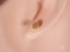 Oval gold stud earring from Gold CZ Earrings in certified 18k solid art gold jewelry