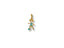 Gold pendant in 18k yellow gold with turquoise stones shaped like a child figure