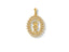 Gold pendant featuring a boy figure within a diamond oval, 18k Gold Golden Charm