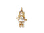 Gold-toned charm pendant of a girl in a dress from the Golden Cherish collection
