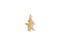 Gold-colored figure skater pendant from Golden Cherub in 18k gold mini charm design