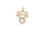 Gold pendant of a stylized girl with pigtails from the Golden Doll collection in 18k Yellow