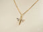 18k Gold Golden Dragonfly Pendant Necklace embellished with Diamonds for elegant style