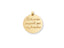Gold pendant in 18k gold engraved with Tudo Posso from the Golden Faith collection