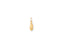 Gold ballet slipper charm featured in a stunning 18k Gold Golden Flip Flop Pendant