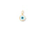 Gold-rimmed Evil Eye Pendant in 18K Gold, Golden Guardian with Blue and White Center
