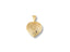 18k Gold heart pendant with textured diamond pattern, perfect for any occasion