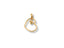 Gold heart-shaped pendant with open design in 18k gold, perfect golden heart accessory