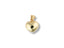 18k Gold golden heart pendant featuring a unique opening in its center