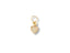 18k Gold Heart Pendant with Crystals - a beautiful golden heart charm for elegance