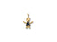 Gold pendant charm of a boy figure with blue gemstone in 18k gold Golden Love design