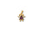 18k Gold Golden Love Pendant featuring a girl figure charm with purple gemstones