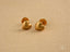 Pair of 18k Gold Heart-shaped Stud Earrings from Golden Love art gold jewelry collection