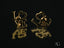 Stunning Pair of 18k Gold Love Earrings in Art Gold Jewelry Style