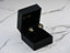 18k Gold LOVE earrings in a black box, a stunning piece of art gold jewelry
