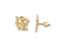 Radiant 18k Gold LOVE Stud Earrings from Golden Love collection, a standout in art gold jewelry