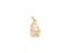 Gold-colored barbecue grill charm with smoke for 18k Gold Mom Pendant Golden Love
