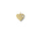 Gold heart-shaped pendant with diamond accent from Golden Paws in 18k gold